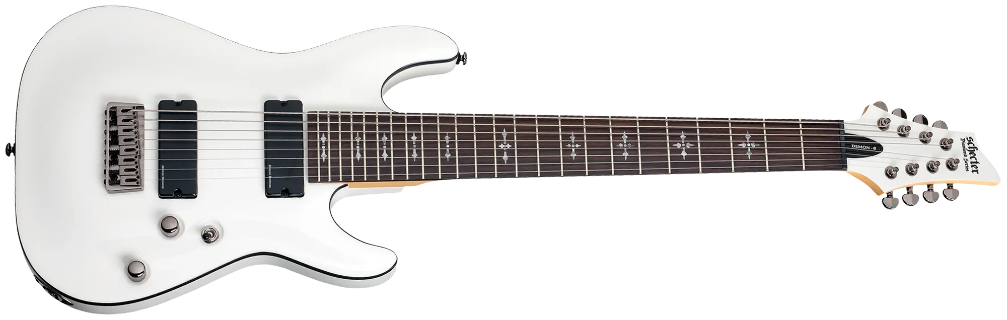 schecter Demon-8 Vintage White